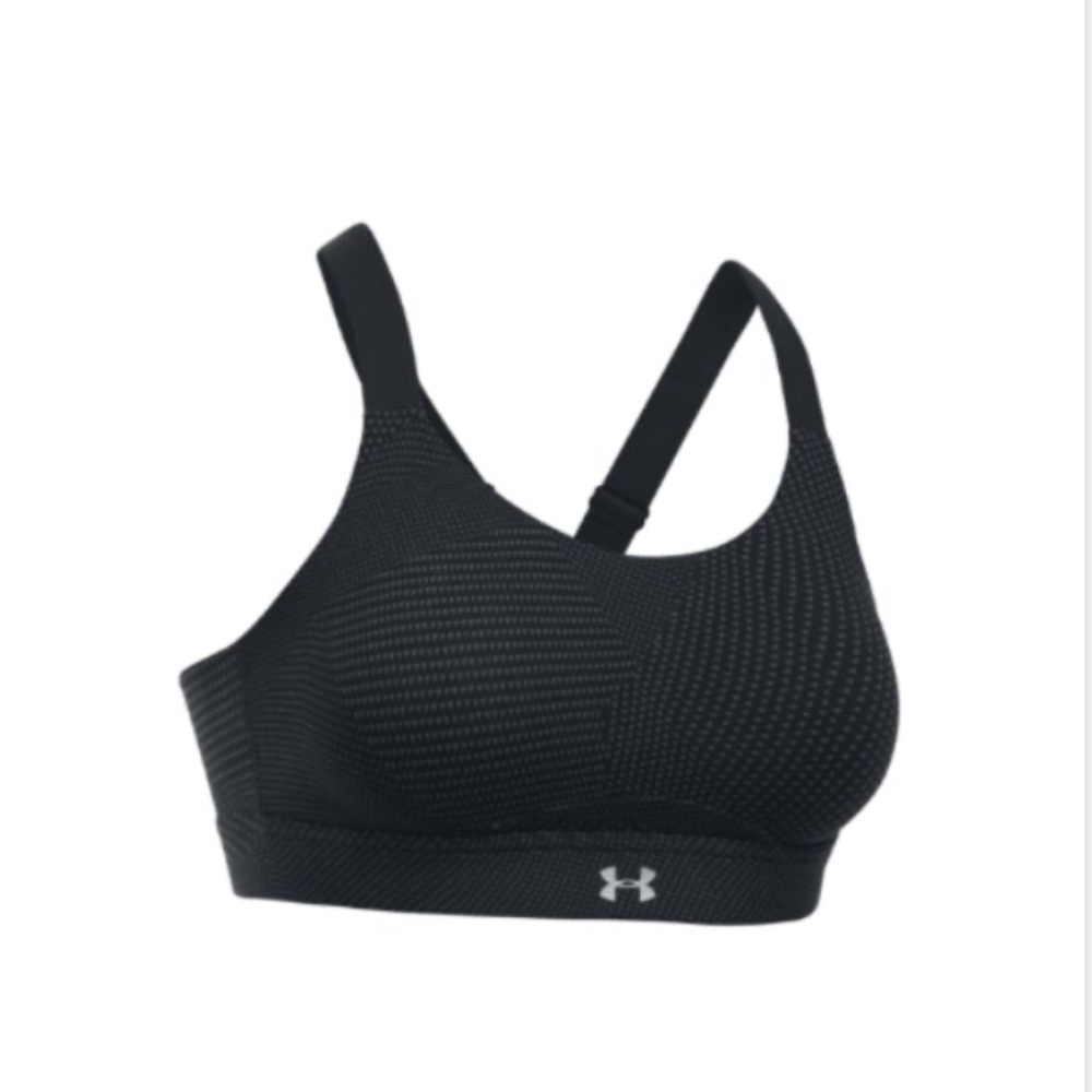 NWOT! Under Armour Eclipse High Impact Printed Black Sports Bra 36B 1293738–002